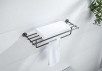 БЕТТА полка для полотенец, оружейная сталь арт-AQ4615BGM — фото 4, Полки для полотенец