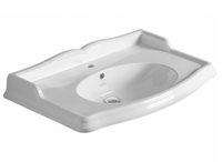 Раковина SIMAS ARCADE подвесная на тумбу на ноги на кронштейны с одним отверстием со спинкой цвет белый AR864 — фото 1, Раковины подвесные