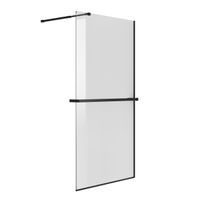 Душевая перегородка Niagara Nova (120х195) черный матовый,стекло прозрачное,с полкой,1 место арт-NG-670-12ВLACK — фото 6, Душевые перегородки