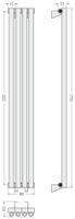 Отопительный радиатор Сунержа Эстет-0 1200х180 4 секции Матовый белый арт-30-0331-1204 — фото 3, Радиаторы отопления