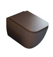 Унитаз Scarabeo TEOREMA 2.0 подвесной безободковый цвет табачный матовый арт-5126/CL 53 — фото 1, Подвесные унитазы