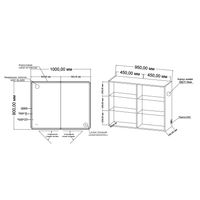 Шкаф-зеркало "АДЕЛЬ-100 см" Пр. с LED подсветкой арт-2010004 — фото 2, Зеркальные шкафы в ванную