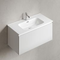 Тумба подвесная SANCOS Snob R 1.0 890х445х406, c одним ящиком оснащенным доводчиками, Bianco , арт.SNR1.090W — фото 3, Тумбы под раковину