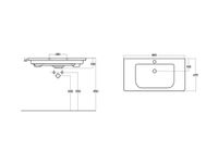 раковина SOFT 90 SF 90 — фото 1, Раковины встраиваемые сверху