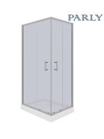 Душевой уголок Parly 100х70 см, с низким поддоном, профиль хром, стекло тонированное арт-QZ71S N — фото 6, Прямоугольные душевые уголки
