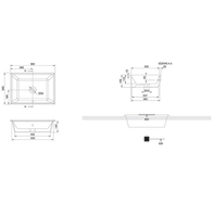 Раковина Scarabeo GAIA встраиваемая сверху с переливом без отверстий цвет белый арт-8032 — фото 3, Раковины встраиваемые сверху