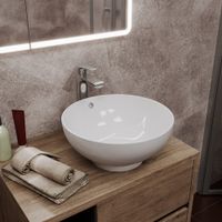 Раковина чаша D&K Matrix DT1390516, белый — фото 1, Раковины накладные