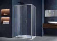 Душевой уголок Alpha , 1200*800, вороненая сталь, стекло прозрачное арт-VSR-3AL8012CLGM — фото 1, Прямоугольные душевые уголки