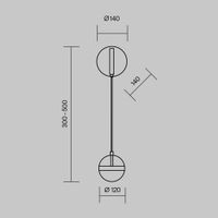 Настенный светильник (бра) Maytoni MOD295WL-L12BBS3K — фото 8, Бра