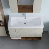 Товар: Тумба с раковиной и нишей Бриклаер КРИСТАЛЛ 100L, латте/дуб крафт табачный - фото 6 Тумба с раковиной и нишей Бриклаер КРИСТАЛЛ 100L, латте/дуб крафт табачный — фото 6, Тумбы с раковиной