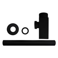 Сифон для раковины AZARIO G 1 1/4, без выпуска, квадрат, латунь, черный арт-AZ-109-BL — фото 1, Сифоны для раковины