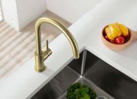 Товар: AQ1382BG ЕВРОПА смеситель для кухни, шлиф. золото - фото 6 AQ1382BG ЕВРОПА смеситель для кухни, шлиф. золото — фото 6, Смесители для кухни