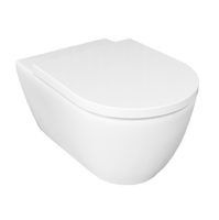 Товар: Комплект унитаз HATRIA Fusion A1Y1CC25 Y1X025 подвесной безободковый с сиденьем с крышкой с плавным опусканием цвет белый матовый - фото 1 Комплект унитаз HATRIA Fusion A1Y1CC25 Y1X025 подвесной безободковый с сиденьем с крышкой с плавным опусканием цвет белый матовый — фото 1, Подвесные унитазы