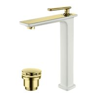 Mista Смеситель для раковины, выс.монолит.излив , р/ОД,25мм, золото, LM, арт-LM6409WG — фото 2, Смесители для раковины