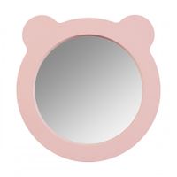 Зеркало КАСПЕР МИШКА , круглое, розовый матовый 1A283302CR1E0 — фото 1, Зеркала в ванную комнату