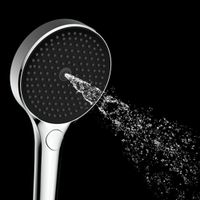 Ручной душ Ø135мм, 4 режима, слайдер, Черный арт-AQM8504MB — фото 3, Лейки для душа