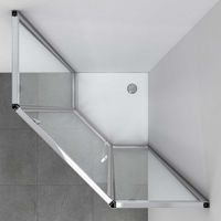 Душевой уголок Penta , 900*900, вороненая сталь, стекло прозрачное арт-VSP-3P900CLGM — фото 1, Душевые уголки трапеция