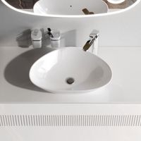 M8FWCC50600WG Func Раковина накладная ассиметричная 60 см, цвет белый глянец — фото 2, Раковины накладные