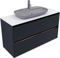 Тумба под раковину Allen Brau Activity 120 1.34007.AM антрацит матовый/черный браш — фото 4, Тумбы под раковину