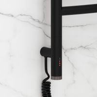 Полотенцесушитель электрический Сунержа Галант 3.1 600х500 МЭМ левый Матовый чёрный арт-31-6000-6050 — фото 2, Электрические полотенцесушители