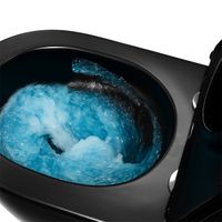 Унитаз подвесной Azario Grado 370х490х360 безободковый, слив "Скрытое Торнадо", с быстросъемным сидением микролифт, черный матовый арт-AZ-0046-UQ3-MB — фото 13, Подвесные унитазы