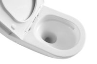 Унитаз ABBER Bequem компакт белый, безободковый, смыв торнадо арт-AC1110T — фото 15, Напольные унитазы