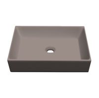 Раковина Scarabeo TEOREMA 2.0 накладная без перелива без отверстий цвет песочный матовый арт-5101 52 — фото 1, Раковины накладные