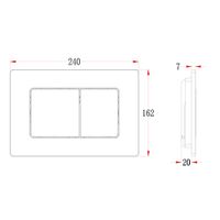 Товар: Кнопка смыва Veconi FLUSH V8, FLV8-B, 240х162х7, пластик, черный матовый - фото 2 Кнопка смыва Veconi FLUSH V8, FLV8-B, 240х162х7, пластик, черный матовый — фото 2, Кнопки смыва