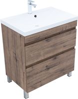 Тумба под раковину Aquanet Нота New 75 напольная, дуб веллингтон табак арт-00344142 — фото 2, Тумбы под раковину