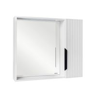 Зеркало со шкафом VIANT СИЦИЛИЯ 80 белый арт-VSIC80BEL-ZSH — фото 6, Зеркальные шкафы в ванную