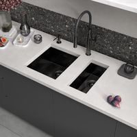 Кухонная мойка Reflexion Como оружейная сталь арт-RX2038BL — фото 13, Кухонные мойки