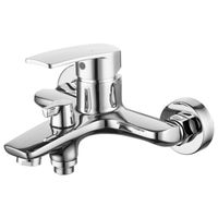 Смеситель для ванны Azario с ручным душем, керамический картридж, хром арт-CS00091094 — фото 1, Смеситель для ванны