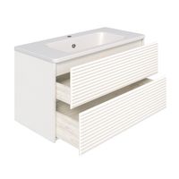 Тумба подвесная с умывальником PARMA 100 /белая/ AQUA DE MARCO 5100WPAR — фото 3, Тумбы с раковиной