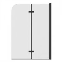 Шторка на ванну 100х140 см Maretti Valentina VA41R100140097-560, профиль черный — фото 1, Шторки на ванну