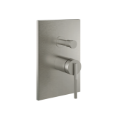 Смеситель для душа, Gessi, Ingranaggio, тип открывания воды-однорычажный, тип регулирования воды-керамический картридж, монтаж-настенный встраиваемый, отверстия для монтажа-1, внутренняя часть-необходимо заказать, на 2 выхода с переключателем ванна-душ, цвет-Finox Brushed Nickel арт-63577.149 — фото 1, Смеситель для душа