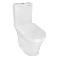 Унитаз-компакт Azario Vois 380х640х785 напольный, безободковый, в комплекте с быстросъемным сиденьем микролифт арт-AZ-1343В — фото 1, Напольные унитазы