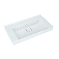 Напольная тумба с двумя ящиками 81 см, цвет белый с умывальником арт-VAN01082N — фото 1, Тумбы с раковиной