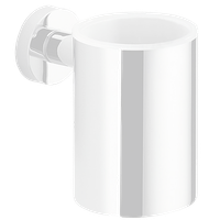 Стакан COLOMBO DESIGN PLUS W4902.BM настенный цвет белый матовый — фото 3, Стаканы для зубных щеток