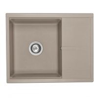 Мойка для кухни Делия 65 650x516x218 мм, прямоуг. с крылом, серый шелк 1A718632DE250 — фото 1, Кухонные мойки