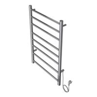 Полотенцесушитель электрический AZARIO PARMA 500/800 8 секций, диммер справа, хром арт-AZ10858 — фото 2, Электрические полотенцесушители