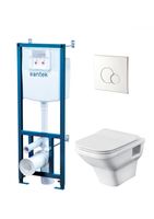 ПЭК ЛАЙН rimless (подв.б/ободк. унитаз с тонк. сид.SC, инсталляция, панель хр. гл. САНТЕК 1WH501729 — фото 8, Экраны для ванн