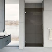 Душевая дверь Flex , 900, хром, стекло тонированное арт-VDP-1F900CG — фото 1, Распашные душевые двери