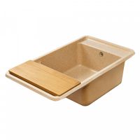 Мойка для кухни Беллис 87 870x510x250 мм, прямоуг., песочный 1A724832BS220 — фото 5, Кухонные мойки