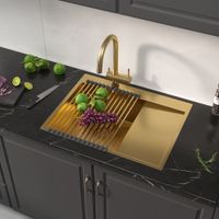 Товар: Кухонная мойка Reflexion Iseo RX2250GD брашированное золото - фото 457 Кухонная мойка Reflexion Iseo RX2250GD брашированное золото — фото 457, Кухонные мойки