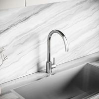 Смеситель для кухни из нержавеющей стали Sancos Stainless, с поворотным R изливом, арт арт-SC12001SS — фото 2, Смесители для кухни