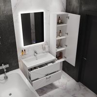 Тумба подвесная "ЛУКСОР-70 см" с 2-я ящ. белая матовая (ум. Блисс-70 см.) 107057 — фото 5, Комоды и тумбы для ванной комнаты