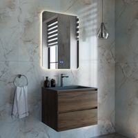 База под раковину Luka 600 подвесная, 2 выкатных ящика soft-close, С.Oak арт-VMC-2L600CO — фото 9, Тумбы под раковину