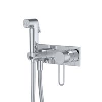 Встраиваемый смеситель с гигиеническим душем IDDIS Duna с защитным клапаном, глянцевый хром арт-DUNSBV0i08 — фото 2, Гигиенические души