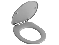 Сиденье для унитаза, Villeroy&Boch, O.Novo, с крышкой, ширина, мм-390, глубина, мм-490, без плавного опускания, материал шарниров-нержавеющая сталь, цвет шарниров-нержавеющая сталь, материал сиденья-дюропласт, цвет-альпийский белый арт-88246101 — фото 1, Сиденья для унитаза