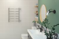 Полотенцесушитель водяной Стилье Версия-Б2 600х500 (6) Г 18 Чёрный арт-17612-6050 — фото 2, Водяные полотенцесушители